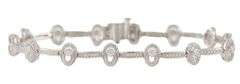 1.00ctw Diamond Oval Frame Link Station Bracelet in 14K