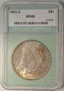 1883-O Morgan Silver Dollar NTC MS66