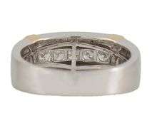 Gents 0.50ctw Diamond Channel Set Two Tone Band Ring in 14K
