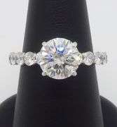 GIA Certified 4.04CTW Earth Mined Round Diamond Ring