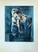 Highly Collectible Picasso Original Color Pochoir, The Couple