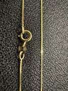 10k Yellow Gold Solid Box Link Chain 0.6mm Necklace 18"