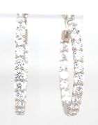 925 Sterling silver in/out cubic zirconia hoop earrings