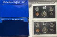 Five 1971 & Five 1972 Blue Box US Proof Sets