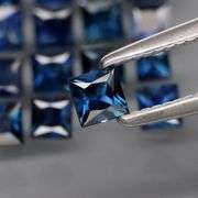 Premium luster 1.72ct navy blue Sapphire set! Heated only!
