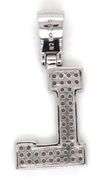 Initial L cubic zirconia pendant in 925 sterling silver