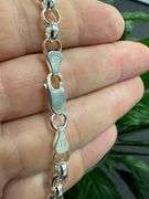 Italian Sterling Silver 925 6mm Rolo Link Bracelet 8"