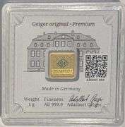 Geiger 1 Gram Gold Encapsulated Bar