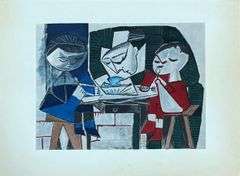 Rare Pablo Picasso Original Color Pochoir, The Meal