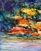 Father of Abstract Romanticism, Kamran Khavarani Original Oil on Paper Kamran Khavarani Heavenly Mov