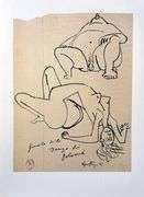 Limited Edition Renato Guttuso Artwork from 'Disegni Eritoci' Portfolio