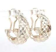 Michael Dawkins basketwave hoop earrings
