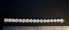 14 Kt. White Gold Plated CZ 58 Cwt. Tennis Bracelet