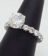 GIA Certified 4.04CTW Earth Mined Round Diamond Ring