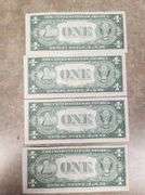 3 Lots Of 4 (12 Notes Total) Consecutive Silver Certificates, UNC