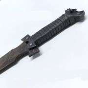 Handmade Full Tang Steel Chopping Sword with Leather Sheath