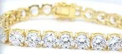925 Sterling silver round brilliant cut cubic zirconia tennis bracelet