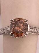 CERTIFIED 14K WHTE GOLD DIAMOND RING