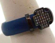 Preciosa Blue Silicone Ring