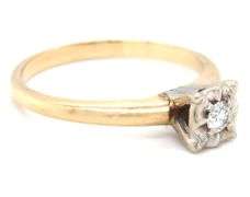 14kt Yellow gold diamond ring