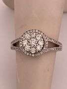 CERTIFIED 14K WHITE GOLD DIAMOND RING