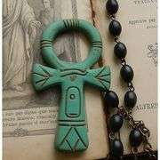 Egyptian Stone Ankh Cross with Eye of Horus