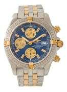 Breitling Chronomat B13356, 44mm, Blue Dial, 18K and Stainless Steel Men’s Watch