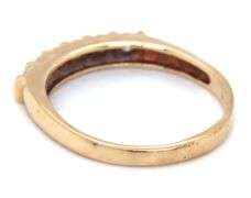 14kt Yellow gold diamond band