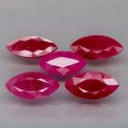Fantastic 4.33ct set of MARQUISE CUT Burmese Rubies!