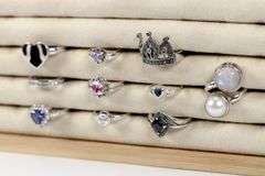Sterling Silver Curated Ring Assortment Various Sizes & Styles (10 Ring Lot)