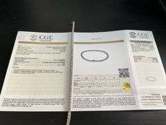 CERTIFIED 14K WHITE GOLD DIAMOND BRACELET