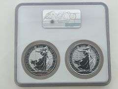 2023 Final QEII & 1 King Charles III - Britannia Set, NGC MS69