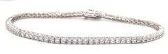 925 Sterling silver round brilliant cut cubic zirconia tennis bracelet