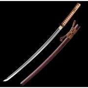 Handmade Katana Samurai Sword Clay-Tempered Steel Blade