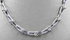 925 Sterling silver U style chain necklace