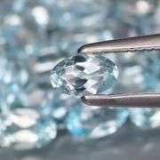 Glittering! 40 piece 11.36ct full fire baby blue Topaz set!