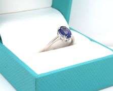 Darling Oval Shaped Brilliant Cut Tanzanite Ring in Sterling Silver