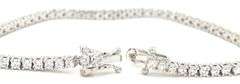 925 Sterling silver round brilliant cut cubic zirconia tennis bracelet