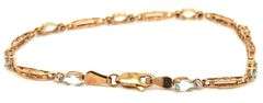 10kt Yellow gold blue topaz link bracelet