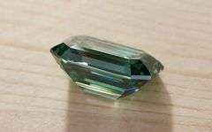 Huge 6.10 Ct Paraiba Green Emerald Cut Fire Moissanite