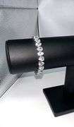18 Kt White Gold Plated Huge 32.5 Ctw Simulated Diamond Tennis Bracelet