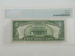 1934 $5 Silver Certificate FR#1650, PMG 63