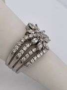 CERTIFIED 18K WHITE GOLD DIAMOND RING / BAND