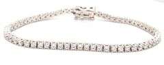 925 Sterling silver round brilliant cut cubic zirconia tennis bracelet