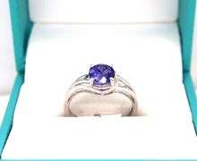 Darling1.47CTS Round Faceted Tanzanite Ring in Sterling Silver