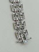 925 Sterling Silver Full CZ Set Panther Chain Link Bracelet