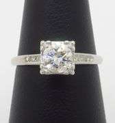 Vintage Diamond Ring Crafted in Platinum with Earth Mined Diamonds