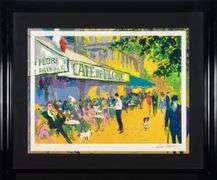Limited Edition LeRoy Neiman Signed French Cafe Serigraph