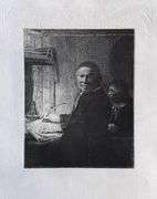 Extremely Rare and Collectible Antique Etching After Rembrandt, c. 1880