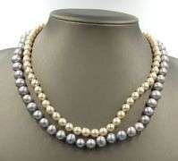 Lot of 2 pearl strand necklaces